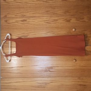 Wild Fable burnt orange square neck dress sz S